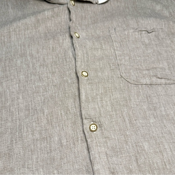 Bruno Positano Camp Shirt Men Large Washable Linen - Picture 3 of 4